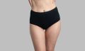 Pack of 2 Soft Jersey Cotton Blended Stuff Underwear Panties for Girls & Women For Casual And Specific Periods Briefs For Women's In Black Skin Colors. 