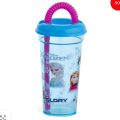 (360 ml) Glory Sip Sip Glass Transparent Sippy cups Sippy Glass Straw water glass Straw Sipy Cup Spider Man Dora Ben Ten Frozen. 