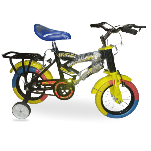 Super Fine Ultra Kids Bicycle12 Inch Age 3 to 7 BMX Foam Tyres & Brakes With Supporting Wheels