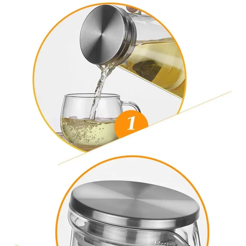 Borosilicate Steel-Lid Juice Jug