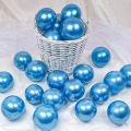 10pcs 10 inch  Original Shiny Blue Chrome Balloons Genuine Solid Metallic Chrome Blue Theme Balloon Party Balloons High Quality Latex Balloon  Birthday Party Decoration, Wedding same as shown on pics. 