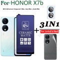 BLKNAIM 3in1 Full Cover Purple light ceramic film Screen Protector For honor X7b Privacy Glass For honor X7b  Tempered Glass Lens. 