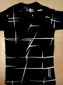 Black Elegant Curved Design T-Shirt For Boys. 