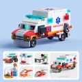 Lego Set  Police Car Fireboat Model Building Blocks City SWAT Vehicle Bricks Toys for Children Gift. 