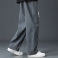 Cold Weather Sweatpants Comfy Fleece Pants Thick Plush Men's Winter Pants Elastic Waist Wide Leg Soft Sports Trousers. 