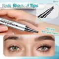 3D Waterproof Microblading Eyebrow Pen 4 Fork Tip Tattoo Pencil Pencil Cosmetic Long Lasting Natural Dark Brown Liquid Eye Brow. 