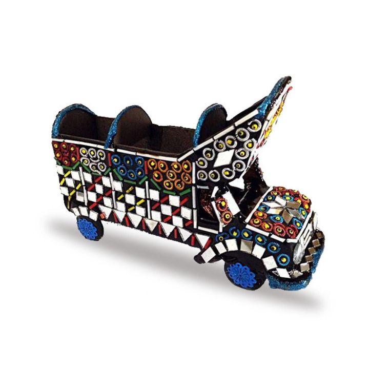 RA Handicrafts, Handcrafted Mirror work truck handmade truck art Miniature Truck Model- Glass Work Table Decor Handcrafted Mirror work truck handmade truck art miniature truck design wall decoration Souvenir of Pakistan
