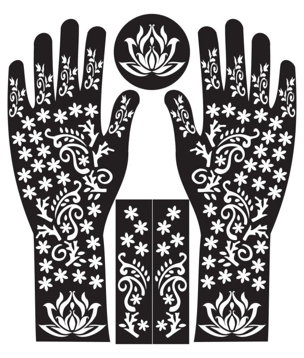 Arabic Henna Mehandi Stencils Arabic Bridle Mehndi Design Bridal Mehndi Stencils Stickers8