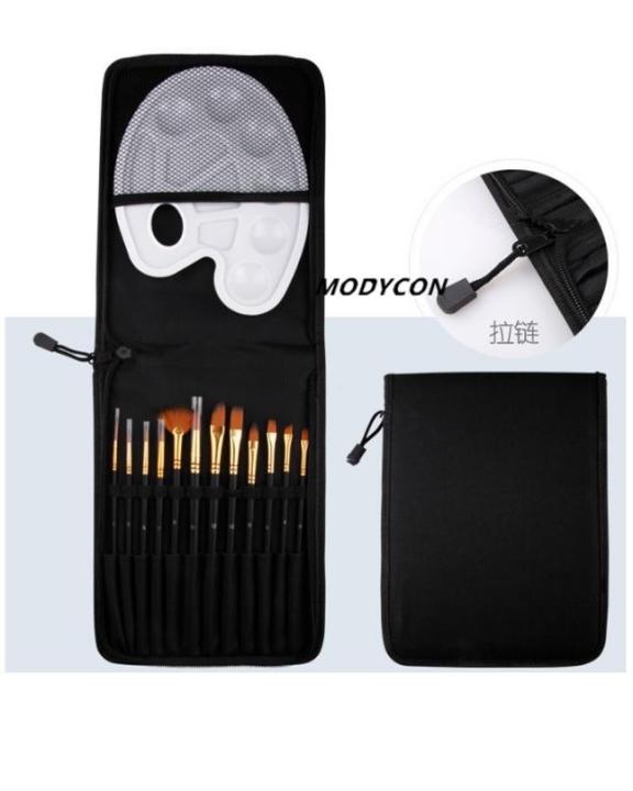 Modycon%2012%20pcs%20set%20Paint%20brushes%20set%20with%20Bags-canvases%20painter's%20palette%20set%20for%20drawing%20Paint%20Portable%20stationery%20-%20Image%206