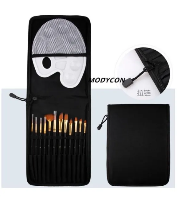 Modycon%2012%20pcs%20set%20Paint%20brushes%20set%20with%20Bags-canvases%20painter's%20palette%20set%20for%20drawing%20Paint%20Portable%20stationery%20-%20Image%206