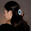 New Fahion Acetate Blue Oval Evil Eye Hair Clip / Korea In Women Large Rein hark Clip / Acrylic Bath hower Makeup Hairpin Hair Claw. 