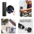 Stainless Steel Thermos Flask Bottle with Liquid Temperature Display | 500 ml | Black. 