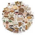 20 pcs vintage brown stickers aesthetic pvc laptop sketchbook scrapbook for journaling self adhesive customize your own stickers. 