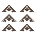 10Set Antique Flat‑Angle Edge Guard Triangular Wood Box Corner Protector Cove WI. 