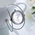 【BestGO】Geekthink Women Quartz Analog Watches Open Bangle Steel Strap Round Case Wristwatch - intl. 