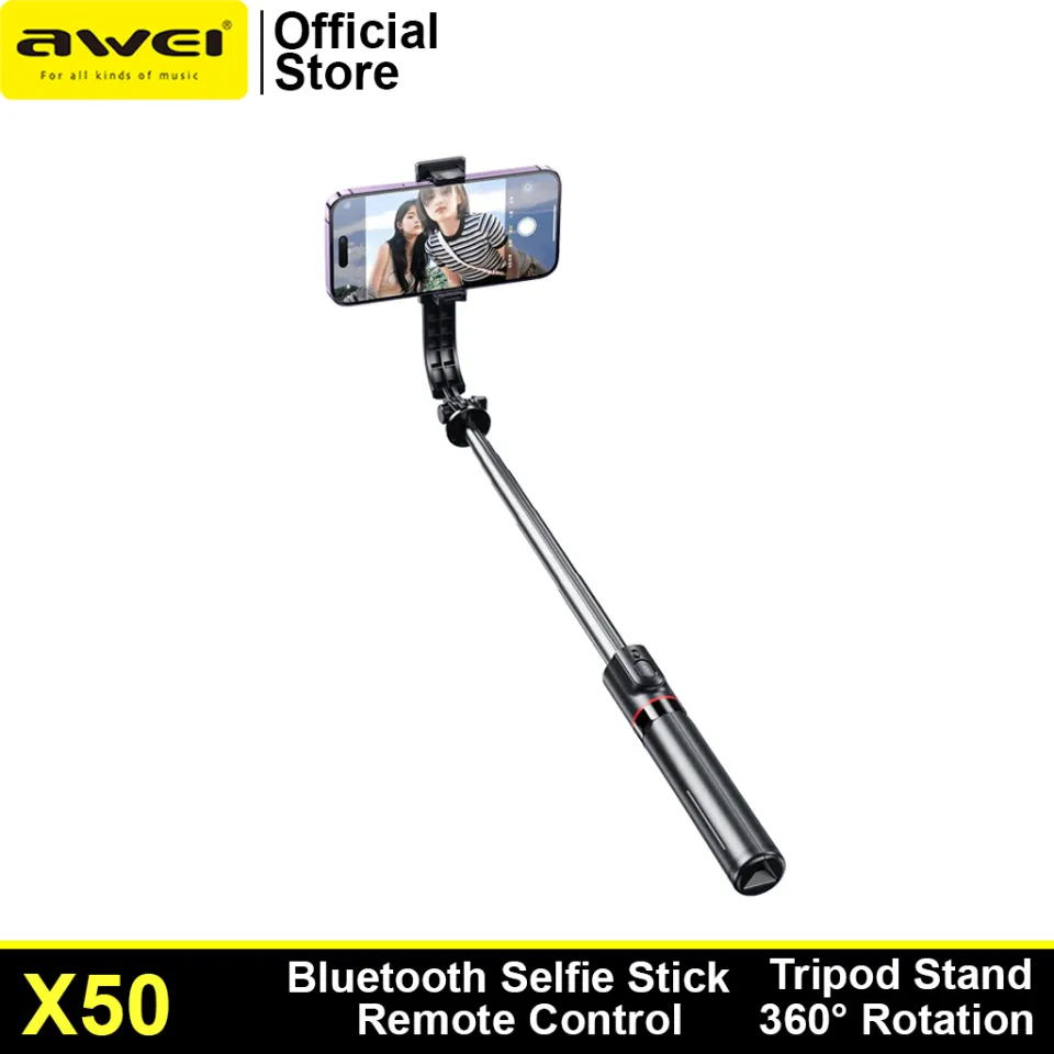 Awei X50 Selfie Stick Wireless Retractable 360° Rotation Phone