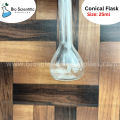 Volumetric Flask, 25ml – Clear-Fitted with Polypropylene Stopper - Class A, Tolerance ±0.10 ml - White Graduation Mark - Borosilicate Glass –NORMAX. 