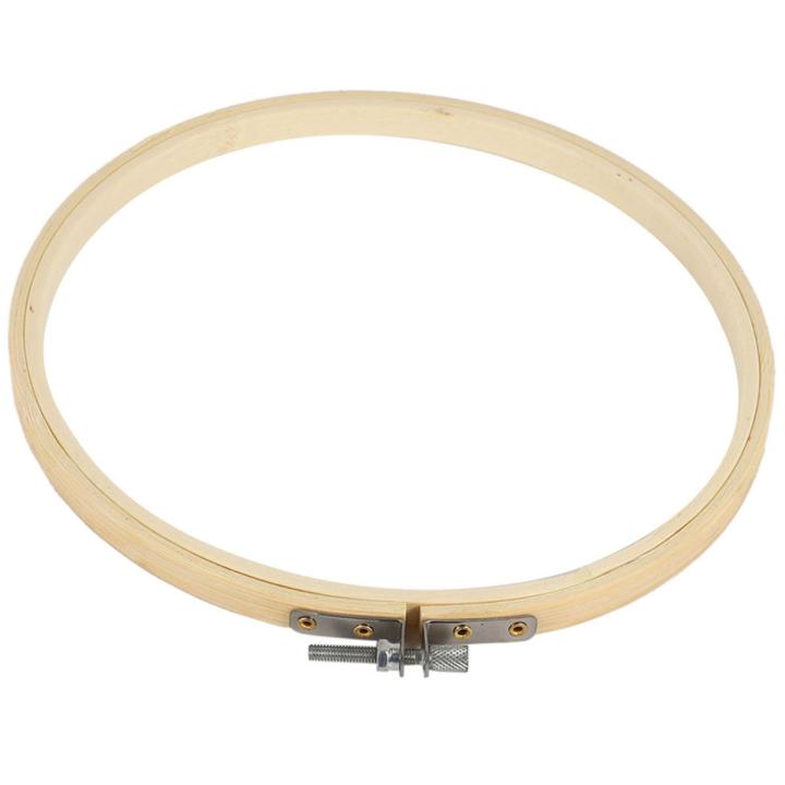10 Pieces 6.7inch 17cm Round Wooden Embroidery Hoops Set Bulk Wholesale Adjustable Bamboo Circle Cross Stitch Hoop Ring