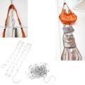 Metallic Chain + Hooks Hanging Organizer For Hand Bag. - HBO-1C/12H. 
