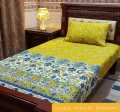 Cotton Bed Sheet Single Size (Stitched)  2PC/3D. 