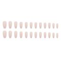24pcs/box with Jelly Stickers Long Ballet Press on Nails Detachable Full Cover Acrylic Nails Tender Pink Fake Nails Simple Gradient False Nails Girl. 