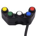 Universal ABS Plastic Meterial On/Off & Dipper & Horn 5 Point ABS Switch For Bike, Extra External On Off Button. Extra Lights Switch With Dipper & Horn Option. 
