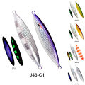 MeterMall Slow Flat Fall Jig, Luminous Vertical Jig, Artificial Lure Jig Fishing Lure, Speed Fast Jig Sea Fishing Jigging Spoon Lures, For Tuna Kingfish Bass Salmon 300g/400g/500g. 
