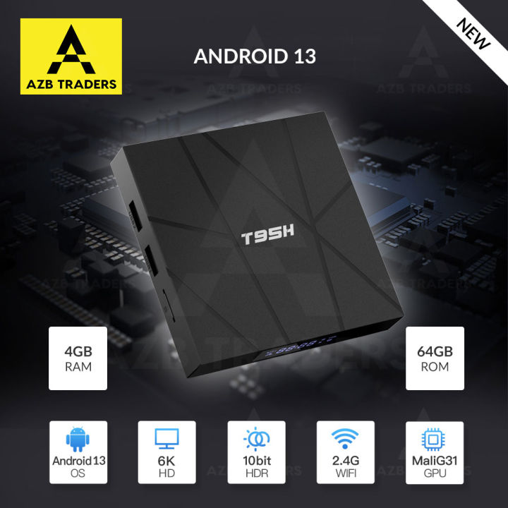 T95H - 4GB+64GB - Android 13 - 6K - Smart Android Tv Box