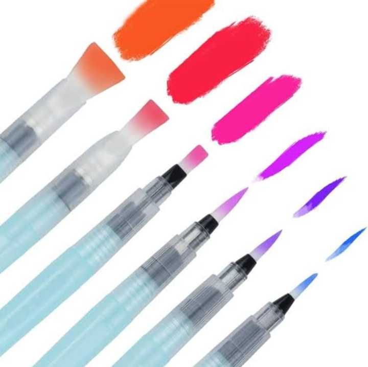 Refillable water colouring brushes set paint tank brushes, fancy stationary MULTI..STORE