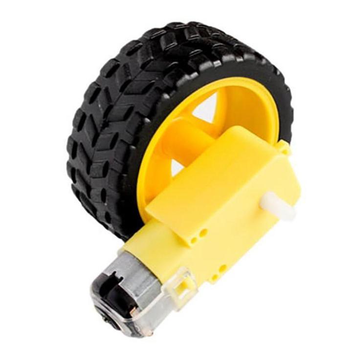 Smart Car Tyre Wheel With Gear Dc 5V Motor Diy Car Robot Arduino