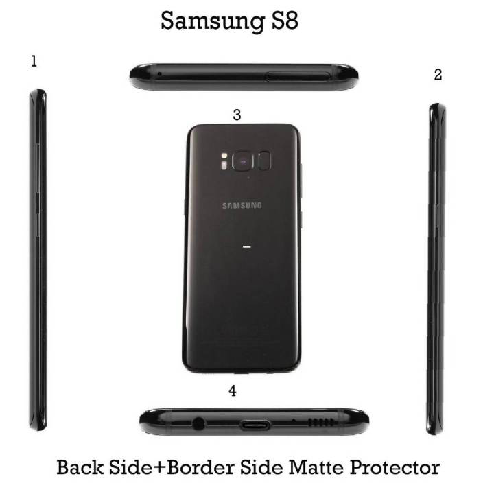 Samsung Galaxy S8 Back Matte Protector With Side Coverage Protectors For Samsung Galaxy S8