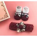 【VisioN Shop】headband+socks baby gift box newborn babies birthday 0-12month baby girl headwear. 
