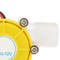 Micro-Hydro Generator F50 DC Water Flow Pump Turbine Hydroelectric Power 5V/12V/80V Low Noise. 