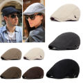 New Men's Ivy Hat Berets Cap Golf Driving Adjustable Sun Flat Plain Cabbie Newsboy Cap-Fashion 6Colors Hot. 