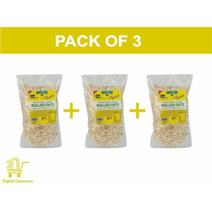 ECO Rolled Oats Whole Grain, Pack of 3 * 500gm