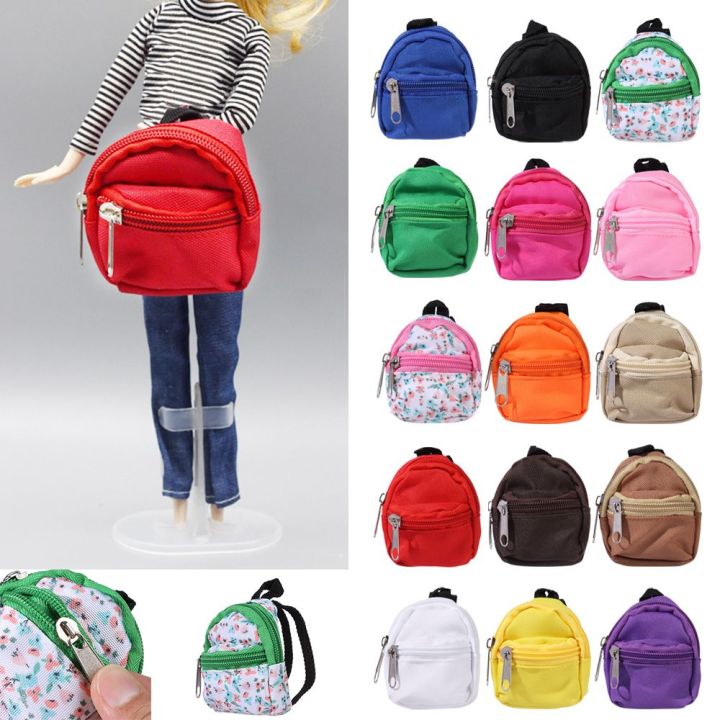 Doll Backpacks Doll Bags Mini Zipper Doll Backpacks Cute School Bags Doll Accessories Toy Supplies for Doll Play Moonlight