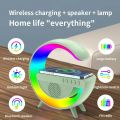 G Lamp Smart Light Bluetooth Speaker Music Rhythm Pickup Clock Alarm Clock APP Control Wireless Charger Atmosphere Lights. 