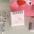 2022 Cartoon Mini Desktop Calendar Daily Schedule Table Planner Yearly Agenda Organizer Office Desktop Decoration. 