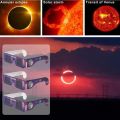 5Pcs Solar Eclipse Glasses Safety Shades Protects Eyes From Harmful Rays During Random Color 3D Outdoor Paper Eclipse Viewing Glasses. 