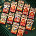 6pcs Creative Cartoon Chinese Snake Year Red Envelopes Traditional Paper 2025 New Year Red Envelopes Hongbao Blessing Money Pockets Spring Festival. 