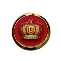 3D Golden Red Taj Crown Metal Logo Sticker With Double Tape For Bikes And Cars Decoration. 