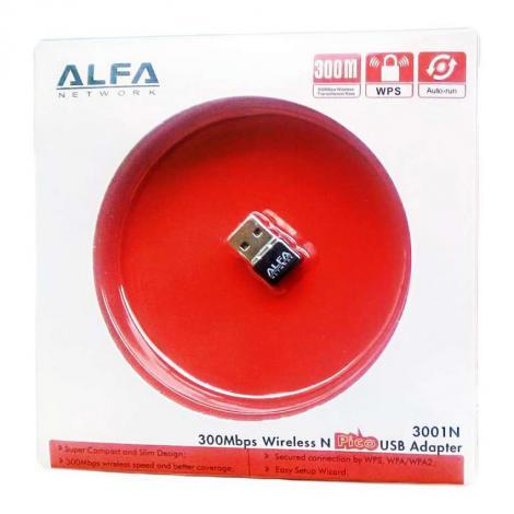 Alfa Mini Wifi Adapter/Catcher 300-Mbps Alfa Usb LAN Card For Computer Laptop