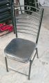 Black Color Coated Steel Chair with Soft Seat - Beautiful Back. 