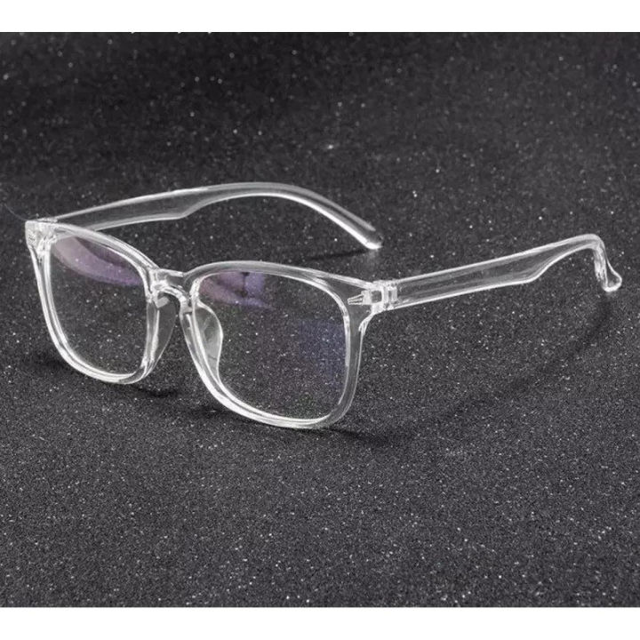 Korean Style Original Transparent Square Frame Glasses for Men - Women Clear Lens Glasses Anti Blue Frame Spectacles For Men And Women