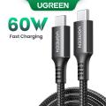 【60W】UGREEN USB C to USB C Cable PD 60W Type C Charger Cord Fast Charging for Samsung Galaxy S25 S24 Note 20 Ultra Plus A55 Pixel Pro. 