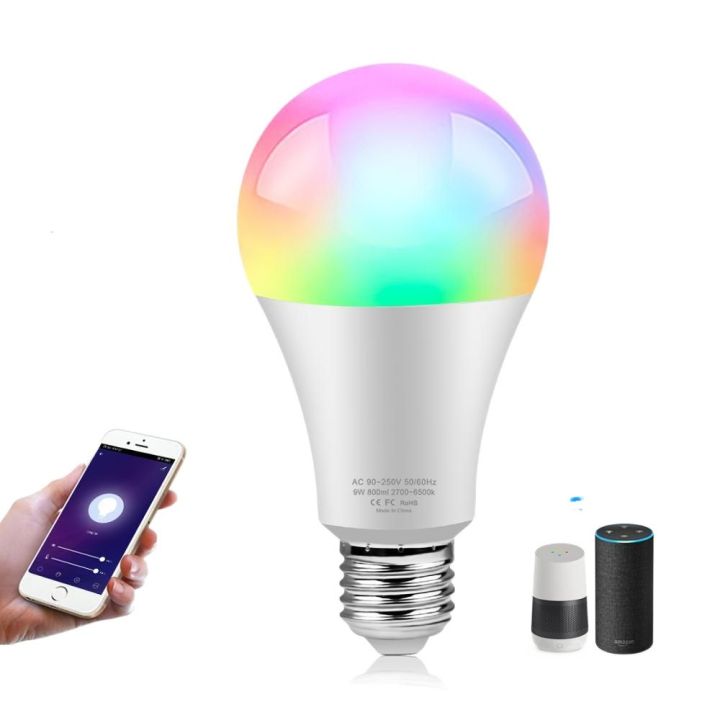 RGB smart bulb - RGB + CCT White + Warm White  16 million color changing smart bulb - smart bulb Pakistan - WIFI smart bulb Pakistan  - voice controlled smart bulb - LED smart bulb - App controlled led bulb - smart home lighting - alexa controlled lights
