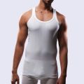 BigBen® White Fine Rib Vest for Men. 