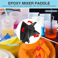 10Pcs Resin Mixer Paddles Mixer Drill Attachment for Resin, Paint, Silicone, Ceramic Glaze Mixing. 