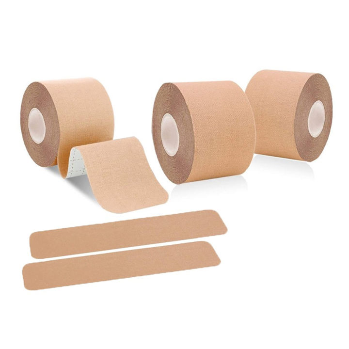 Women's Invisible Breast Lift Tape - 5M Roll, Cotton & Spandex, Waterproof, Breathable