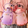1300 ML Sports Water Bottle Summer Large-capacity Straw Cup Belly Cups. 